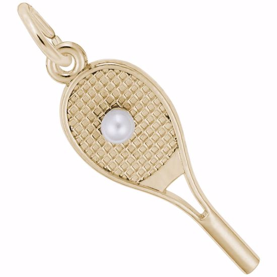 Picture of Tennis Racquet Charm Pendant - 14K Gold