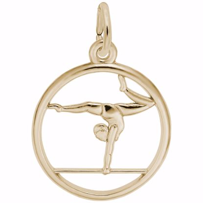 Picture of Gymnast Charm Pendant - 14K Gold