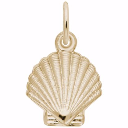 Picture of Shell Charm Pendant - 14K Gold