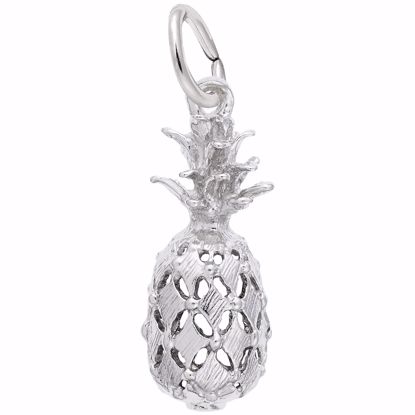 Picture of Pineapple Charm Pendant - Sterling Silver