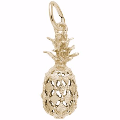 Picture of Pineapple Charm Pendant - 14K Gold