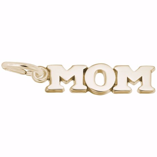 Picture of Mom Charm Pendant - 14K Gold