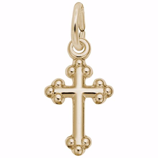 Picture of Cross Charm Pendant - 14K Gold