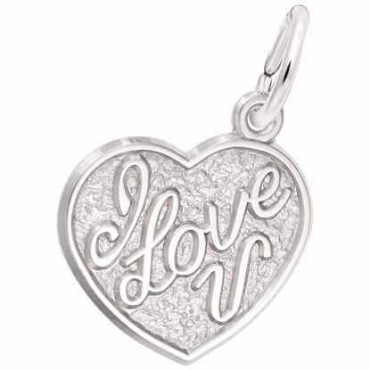 Picture of I Love You Charm Pendant - Sterling Silver