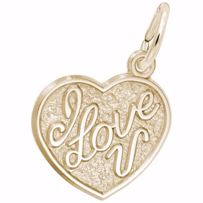 Picture of I Love You Charm Pendant - 14K Gold