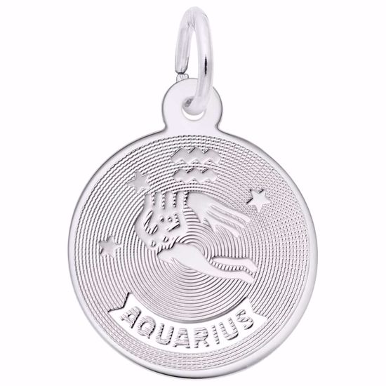 Picture of Aquarius Charm Pendant - Sterling Silver