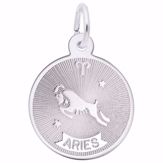 Picture of Aries Charm Pendant - Sterling Silver