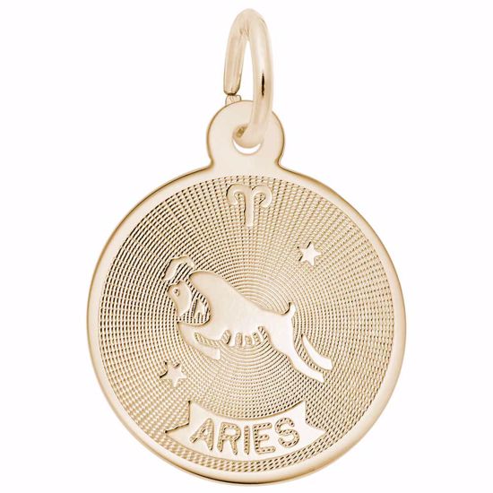 Picture of Aries Charm Pendant - 14K Gold