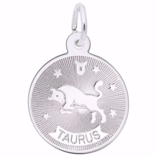 Picture of Taurus Charm Pendant - Sterling Silver