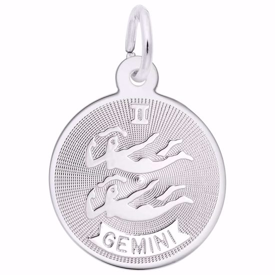 Picture of Gemini Charm Pendant - Sterling Silver