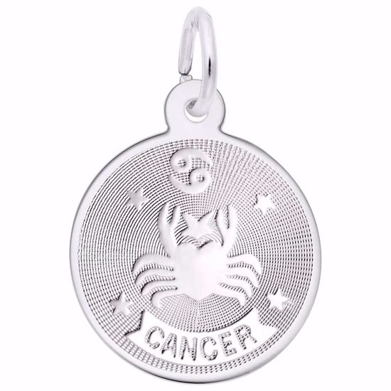 Picture of Cancer Charm Pendant - Sterling Silver