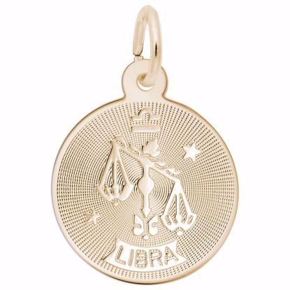 Picture of Libra Charm Pendant - 14K Gold