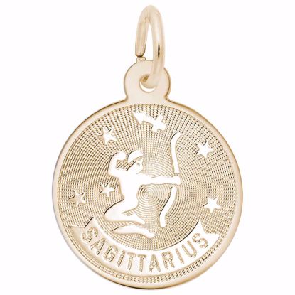 Picture of Sagittarius Charm Pendant - 14K Gold