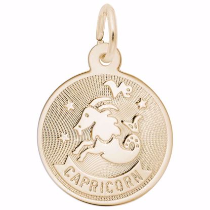 Picture of Capricorn Charm Pendant - 14K Gold