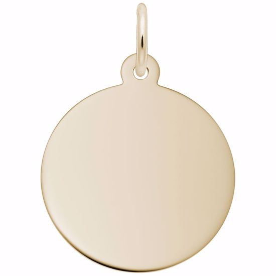 Picture of Disc Charm Pendant - 14K Gold