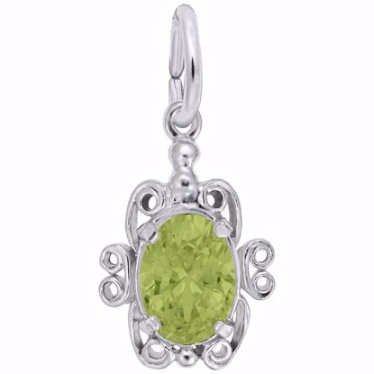 Picture of 08 Birthstone August Charm Pendant - Sterling Silver