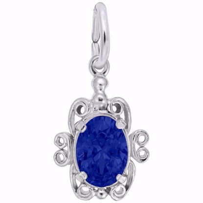 Picture of 09 Birthstone September Charm Pendant - Sterling Silver