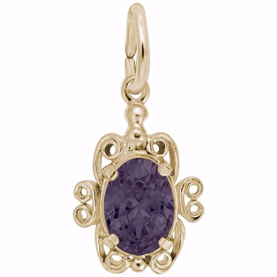 Picture of 06 Birthstone June Charm Pendant - 14K Gold