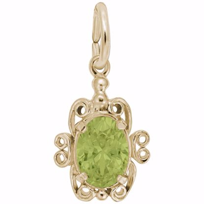 Picture of 08 Birthstone August Charm Pendant - 14K Gold