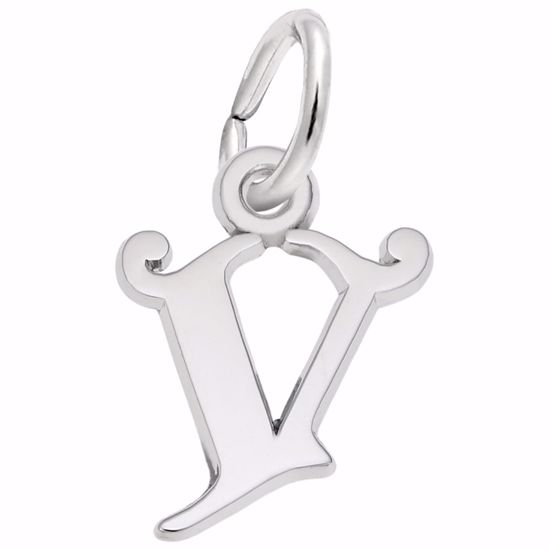 Picture of Init-V Charm Pendant - Sterling Silver