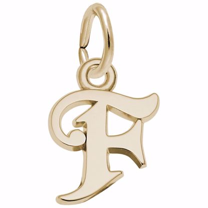 Picture of Init-F Charm Pendant - 14K Gold