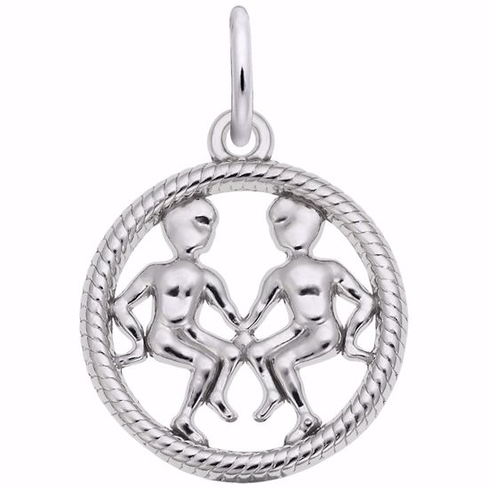 Picture of Gemini Charm Pendant - Sterling Silver