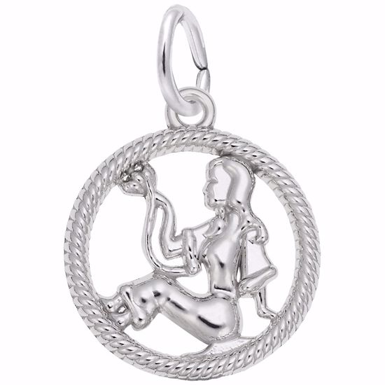 Picture of Virgo Charm Pendant - Sterling Silver