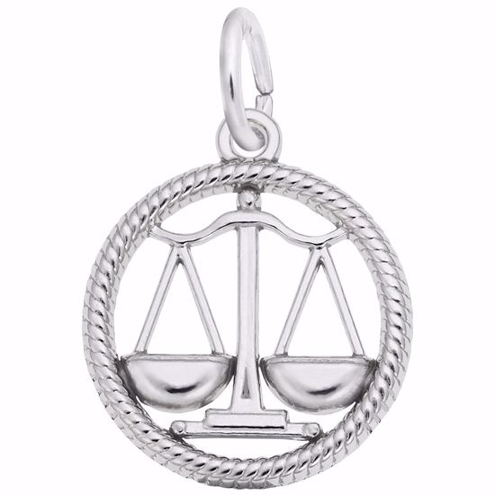 Picture of Libra Charm Pendant - Sterling Silver