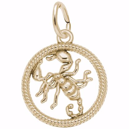 Picture of Scorpio Charm Pendant - 14K Gold