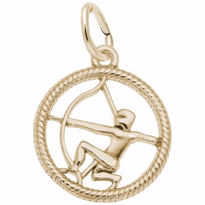 Picture of Sagittarius Charm Pendant - 14K Gold