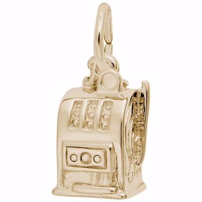 Picture of Slot Machine Charm Pendant - 14K Gold