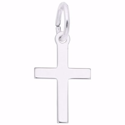 Picture of Cross Charm Pendant - Sterling Silver