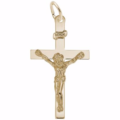 Picture of Cross Charm Pendant - 14K Gold