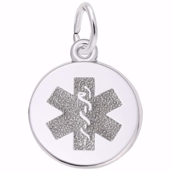 Picture of Medical Symbol Charm Pendant - Sterling Silver