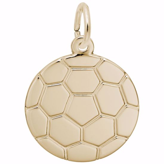 Picture of Soccer Ball Charm Pendant - 14K Gold