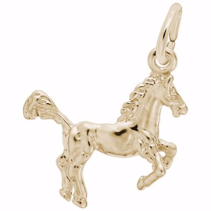 Picture of Horse Charm Pendant - 14K Gold