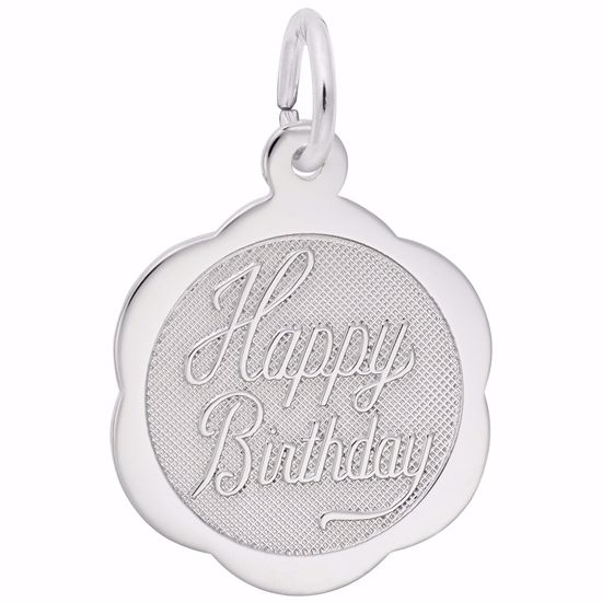 Picture of Birthday Charm Pendant - Sterling Silver