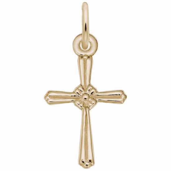 Picture of Cross Charm Pendant - 14K Gold