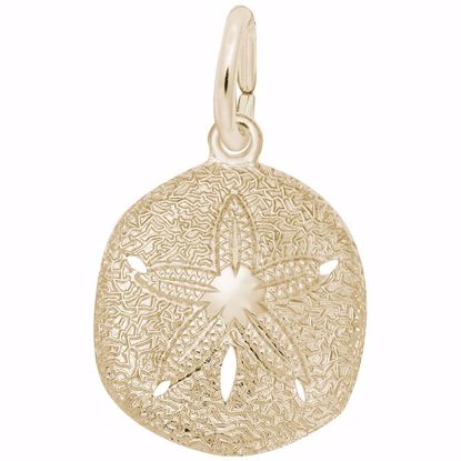 Picture of Sand Dollar Charm Pendant - 14K Gold