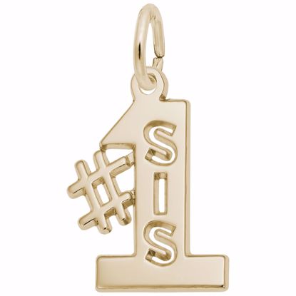 Picture of #1 Sis Charm Pendant - 14K Gold