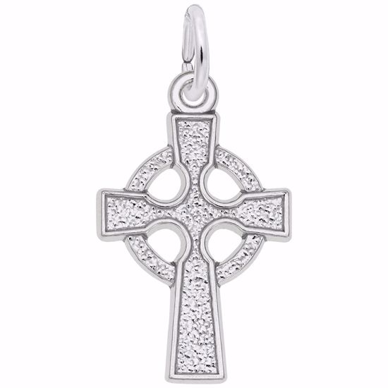 Picture of Celtic Cross Charm Pendant - Sterling Silver