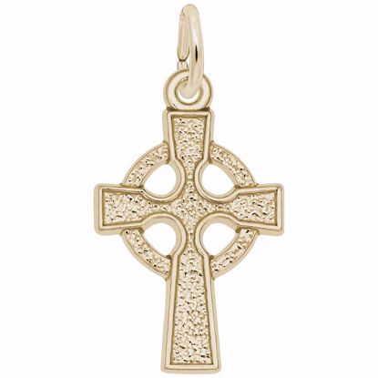 Picture of Celtic Cross Charm Pendant - 14K Gold