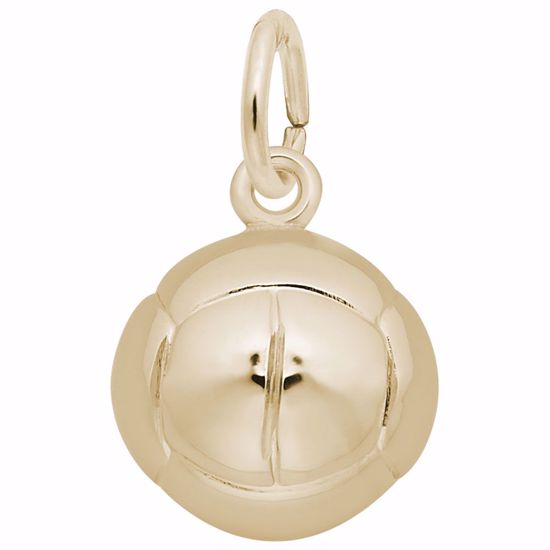 Picture of Volleyball Charm Pendant - 14K Gold