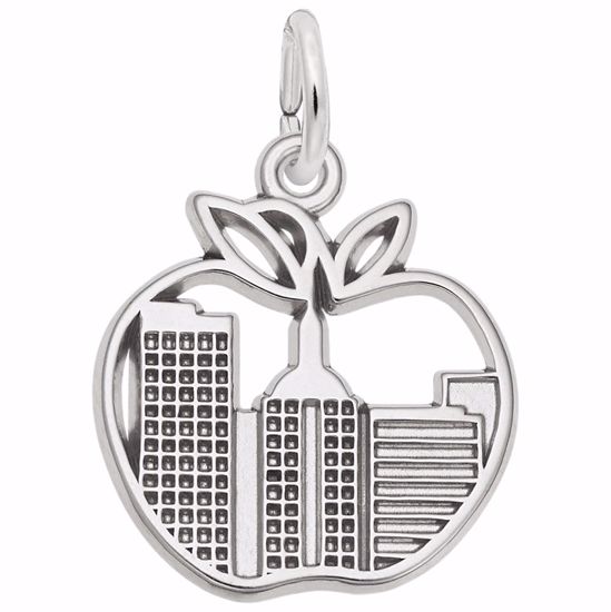 Picture of New York Skyline Charm Pendant - Sterling Silver