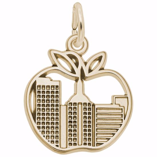 Picture of New York Skyline Charm Pendant - 14K Gold