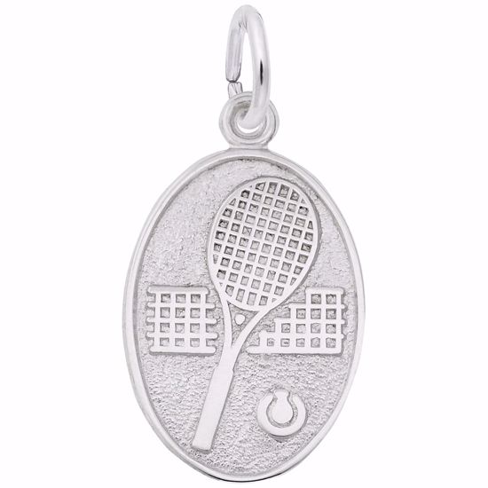 Picture of Tennis Charm Pendant - Sterling Silver