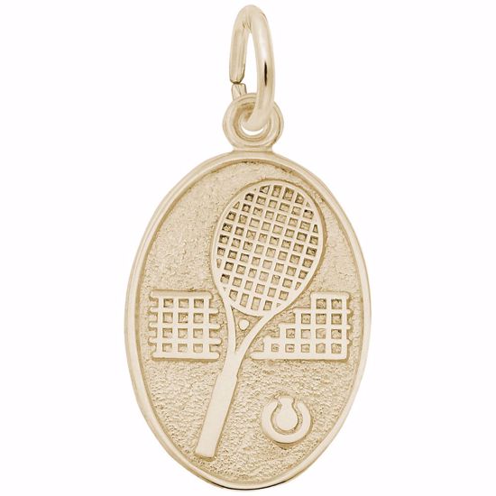 Picture of Tennis Charm Pendant - 14K Gold