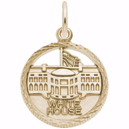 Picture of White House Charm Pendant - 14K Gold