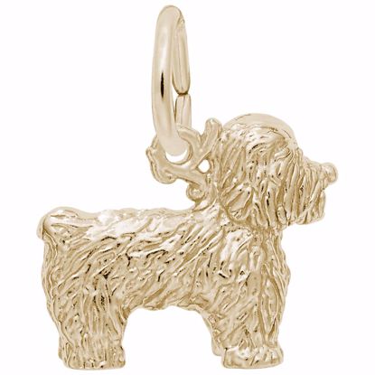 Picture of Bichon Frise Charm Pendant - 14K Gold