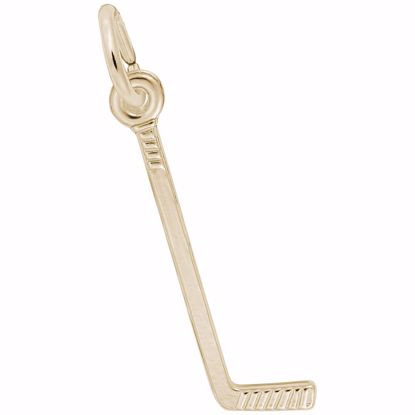 Picture of Hockey Stick Charm Pendant - 14K Gold